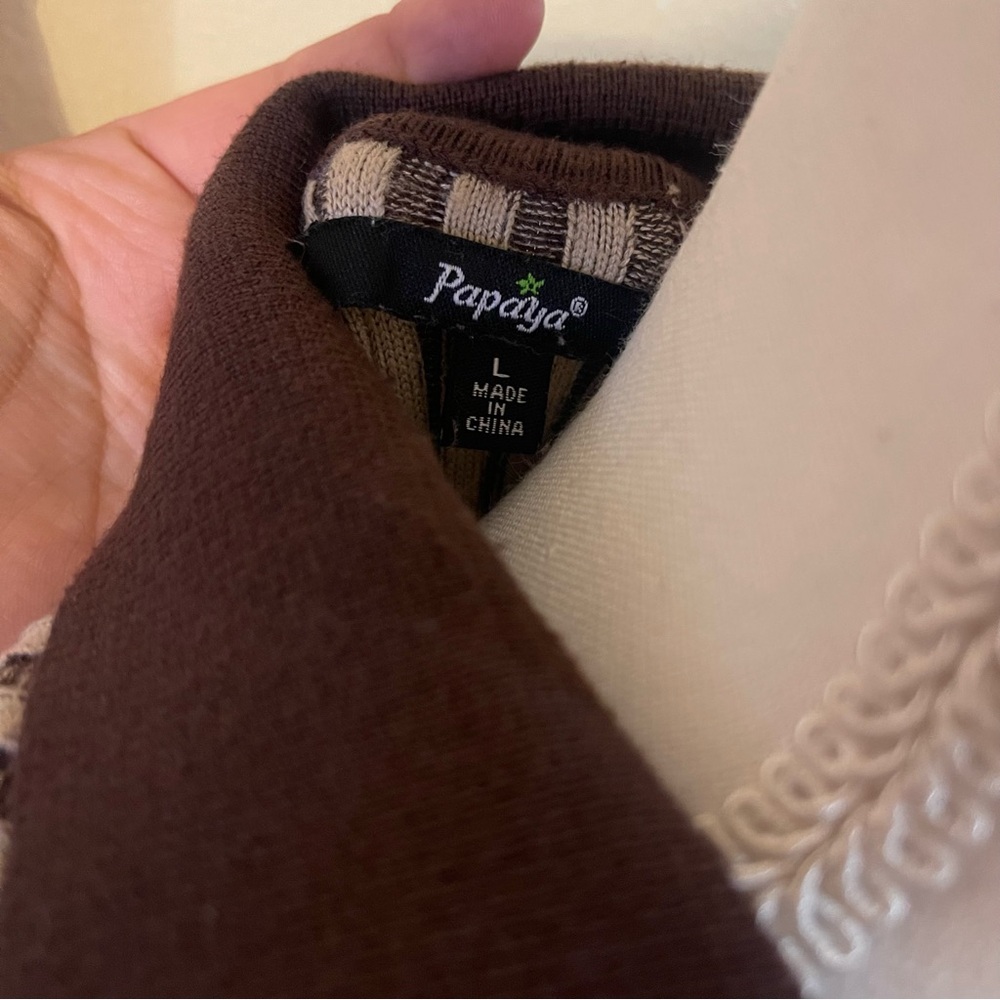 Papaya Y2K Brown and Cream Knit Dress - Picture 5 of 5